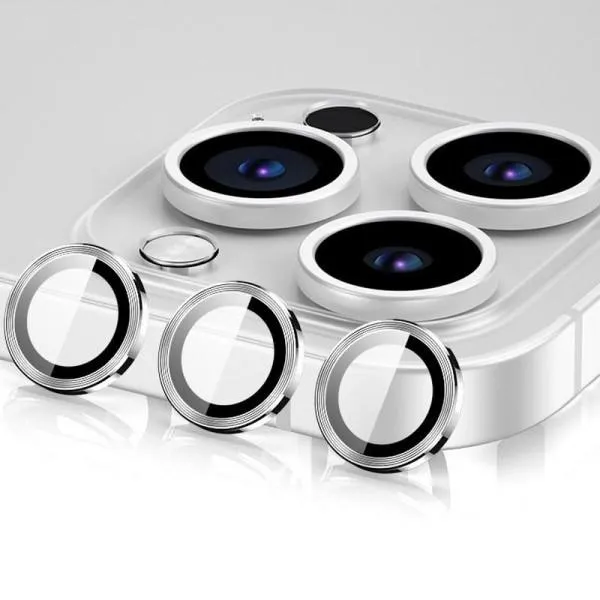 Защитное стекло Metal Classic на камеру (в упак.) для Apple iPhone 16 Pro (6.3") / 16 Pro Max (6.9") — Серебряный — фото 4 Защитное стекло Metal Classic на камеру (в упак.) для Apple iPhone 16 Pro (6.3") / 16 Pro Max (6.9") — Серебряный — фото 4