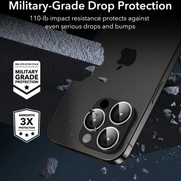 Защитное стекло Metal Classic на камеру (в упак.) для Apple iPhone 16 Pro (6.3") / 16 Pro Max (6.9") — Серебряный — фото 5 Защитное стекло Metal Classic на камеру (в упак.) для Apple iPhone 16 Pro (6.3") / 16 Pro Max (6.9") — Серебряный — фото 5