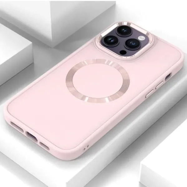 TPU чехол Bonbon Metal Style with Magnetic Fit для Apple iPhone 16 Pro (6.3") — Розовый — фото 2 TPU чехол Bonbon Metal Style with Magnetic Fit для Apple iPhone 16 Pro (6.3") — Розовый — фото 2