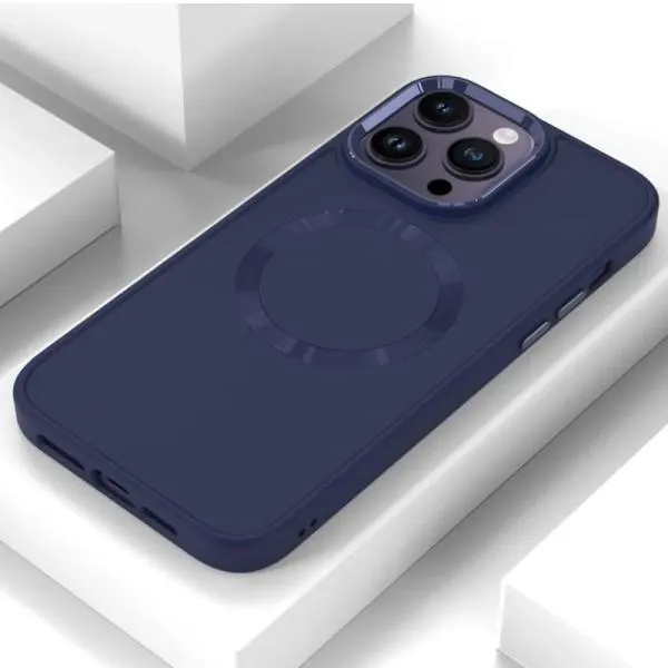 TPU чохол Bonbon Metal Style with Magnetic Fit для Apple iPhone 16 Pro (6.3") — Синій — фото 2 TPU чохол Bonbon Metal Style with Magnetic Fit для Apple iPhone 16 Pro (6.3") — Синій — фото 2