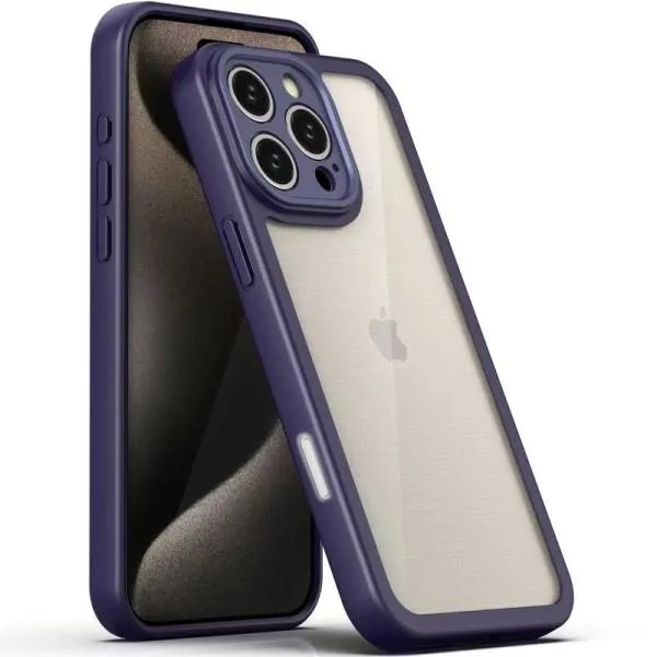 TPU чохол Transparent + Colour 1,5mm для Apple iPhone 16 Pro (6.3") — Фіолетовий — фото 1 TPU чохол Transparent + Colour 1,5mm для Apple iPhone 16 Pro (6.3") — Фіолетовий — фото 1