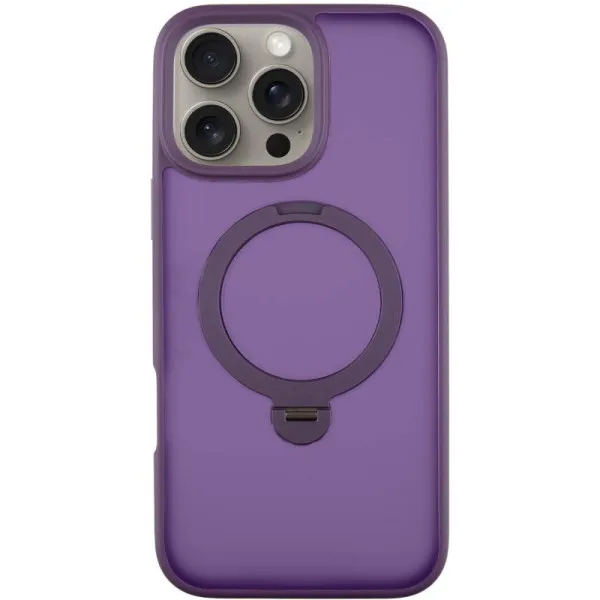 Чехол Ummi Colorful with Magnetic Fit HQ Ring для Apple iPhone 16 Pro (6.3") — Фиолетовый — фото 1