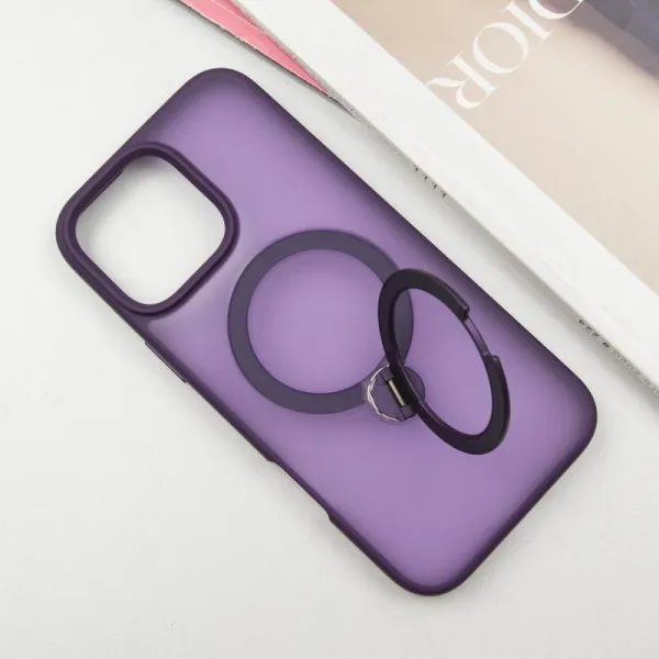 Чехол Ummi Colorful with Magnetic Fit HQ Ring для Apple iPhone 16 Pro (6.3") — Фиолетовый — фото 3