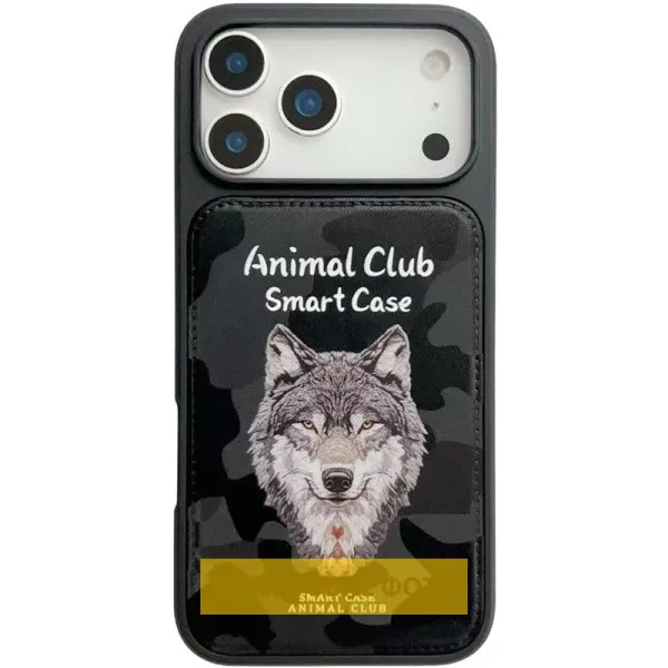 TPU+PC чехол Animal Club для Apple iPhone 16 Pro (6.3") — Черный — фото 4
