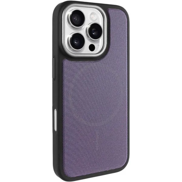 Чохол PC Textile Hybrid with Magnetic Fit для Apple iPhone 16 Pro (6.3") — Чорний — фото 2 Чохол PC Textile Hybrid with Magnetic Fit для Apple iPhone 16 Pro (6.3") — Чорний — фото 2
