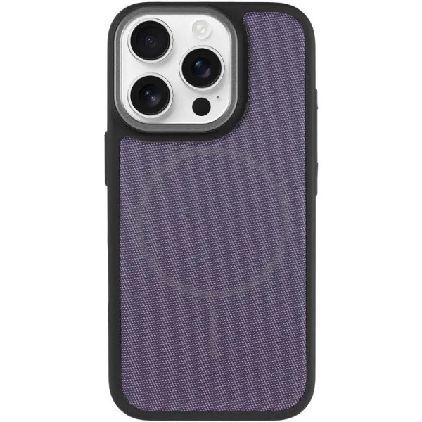Чохол PC Textile Hybrid with Magnetic Fit для Apple iPhone 16 Pro (6.3") — Чорний — фото 3 Чохол PC Textile Hybrid with Magnetic Fit для Apple iPhone 16 Pro (6.3") — Чорний — фото 3
