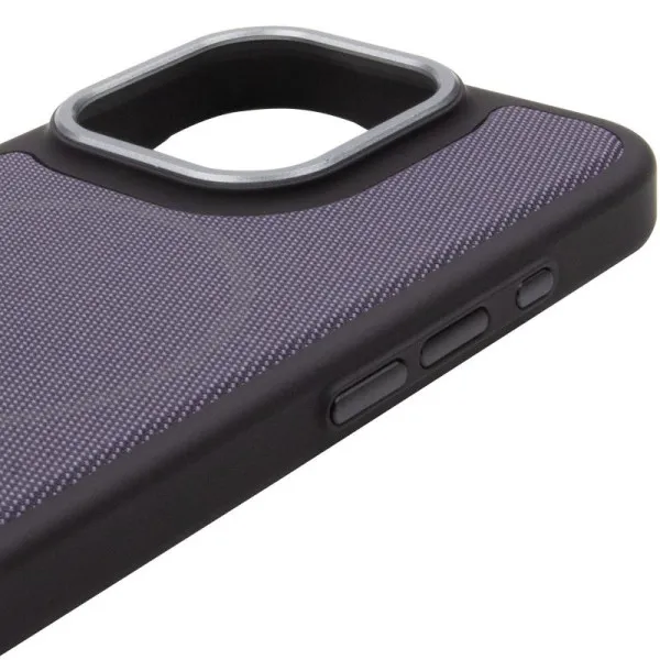 Чохол PC Textile Hybrid with Magnetic Fit для Apple iPhone 16 Pro (6.3") — Чорний — фото 5 Чохол PC Textile Hybrid with Magnetic Fit для Apple iPhone 16 Pro (6.3") — Чорний — фото 5