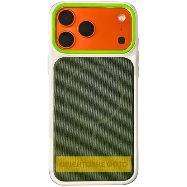 Чохол PC Textile Hybrid with Magnetic Fit для Apple iPhone 16 Pro (6.3") — Білий — фото 4 Чохол PC Textile Hybrid with Magnetic Fit для Apple iPhone 16 Pro (6.3") — Білий — фото 4