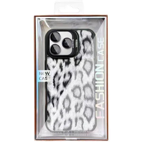 Чохол TPU+PC Wild Leopard with Magnetic Fit and Lens для Apple iPhone 16 Pro (6.3") — Чорний — фото 2 Чохол TPU+PC Wild Leopard with Magnetic Fit and Lens для Apple iPhone 16 Pro (6.3") — Чорний — фото 2