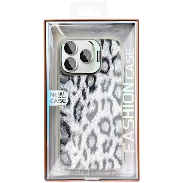 Чохол TPU+PC Wild Leopard with Magnetic Fit and Lens для Apple iPhone 16 Pro (6.3") — Сірий — фото 3 Чохол TPU+PC Wild Leopard with Magnetic Fit and Lens для Apple iPhone 16 Pro (6.3") — Сірий — фото 3