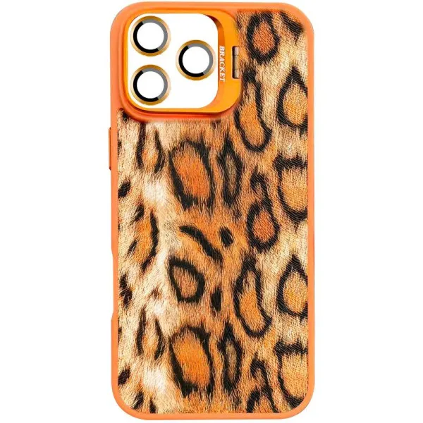 Чохол TPU+PC Wild Leopard with Magnetic Fit and Lens для Apple iPhone 16 Pro (6.3") — Помаранчевий — фото 1 Чохол TPU+PC Wild Leopard with Magnetic Fit and Lens для Apple iPhone 16 Pro (6.3") — Помаранчевий — фото 1