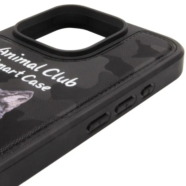 TPU+PC чехол Animal Club для Apple iPhone 16 Pro (6.3") — Черный — фото 1