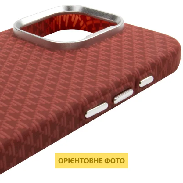 Чохол TPU+PC KVZV Triangular Pattern with Magnetic Fit для Apple iPhone 16 Pro (6.3") — Червоний — фото 4 Чохол TPU+PC KVZV Triangular Pattern with Magnetic Fit для Apple iPhone 16 Pro (6.3") — Червоний — фото 4
