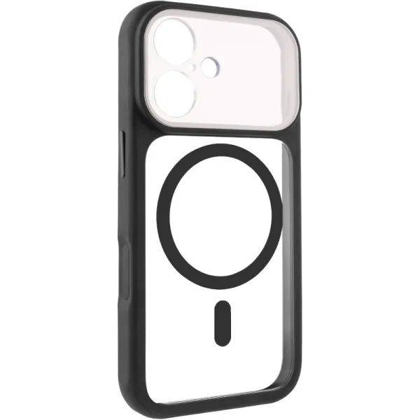 Чохол TPU+PC GETMAN Moon Clear with Magnetic Fit для Apple iPhone 16 (6.1") — Чорний — фото 1 Чохол TPU+PC GETMAN Moon Clear with Magnetic Fit для Apple iPhone 16 (6.1") — Чорний — фото 1