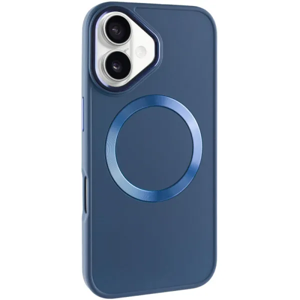 TPU чохол Bonbon Metal Style with Magnetic Fit для Apple iPhone 16 (6.1") — Синій — фото 1 TPU чохол Bonbon Metal Style with Magnetic Fit для Apple iPhone 16 (6.1") — Синій — фото 1