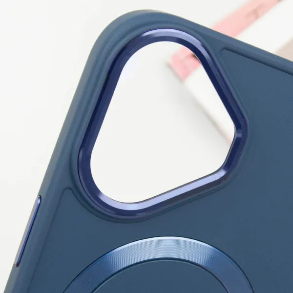 TPU чохол Bonbon Metal Style with Magnetic Fit для Apple iPhone 16 (6.1") — Синій — фото 3 TPU чохол Bonbon Metal Style with Magnetic Fit для Apple iPhone 16 (6.1") — Синій — фото 3