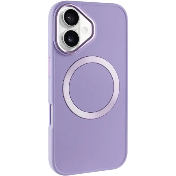 TPU чехол Bonbon Metal Style with Magnetic Fit для Apple iPhone 16 (6.1") — Сиреневый — фото 1 TPU чехол Bonbon Metal Style with Magnetic Fit для Apple iPhone 16 (6.1") — Сиреневый — фото 1
