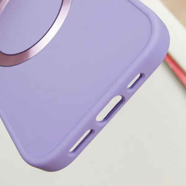 TPU чехол Bonbon Metal Style with Magnetic Fit для Apple iPhone 16 (6.1") — Сиреневый — фото 5 TPU чехол Bonbon Metal Style with Magnetic Fit для Apple iPhone 16 (6.1") — Сиреневый — фото 5