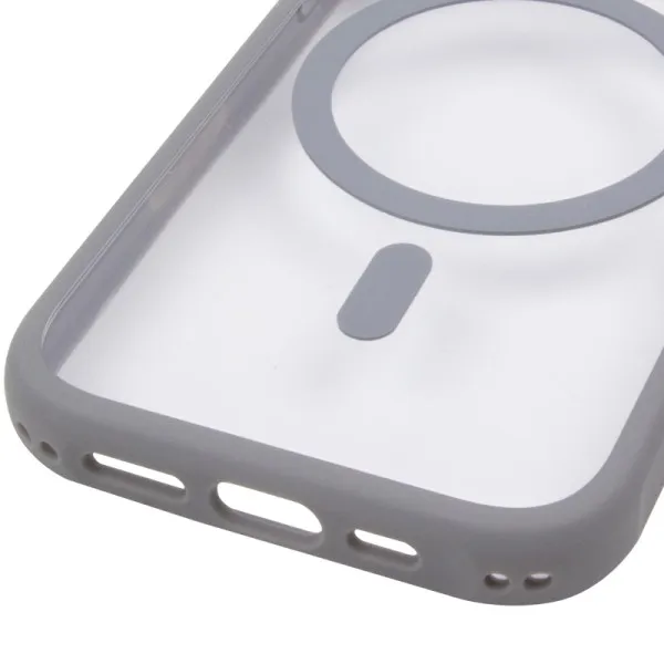 Чохол TPU+PC GETMAN Moon Clear with Magnetic Fit для Apple iPhone 16 (6.1") — Сірий — фото 5 Чохол TPU+PC GETMAN Moon Clear with Magnetic Fit для Apple iPhone 16 (6.1") — Сірий — фото 5