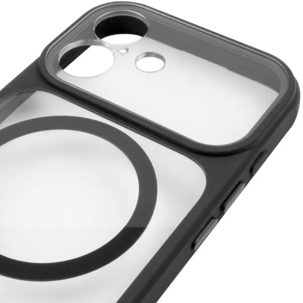 Чохол TPU+PC GETMAN Moon Clear with Magnetic Fit для Apple iPhone 16 (6.1") — Чорний — фото 5 Чохол TPU+PC GETMAN Moon Clear with Magnetic Fit для Apple iPhone 16 (6.1") — Чорний — фото 5