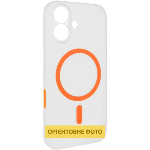 Чохол PC Slim Matte with Magnetic Fit (camera button) для Apple iPhone 16 (6.1") — Помаранчевий — фото 1 Чохол PC Slim Matte with Magnetic Fit (camera button) для Apple iPhone 16 (6.1") — Помаранчевий — фото 1