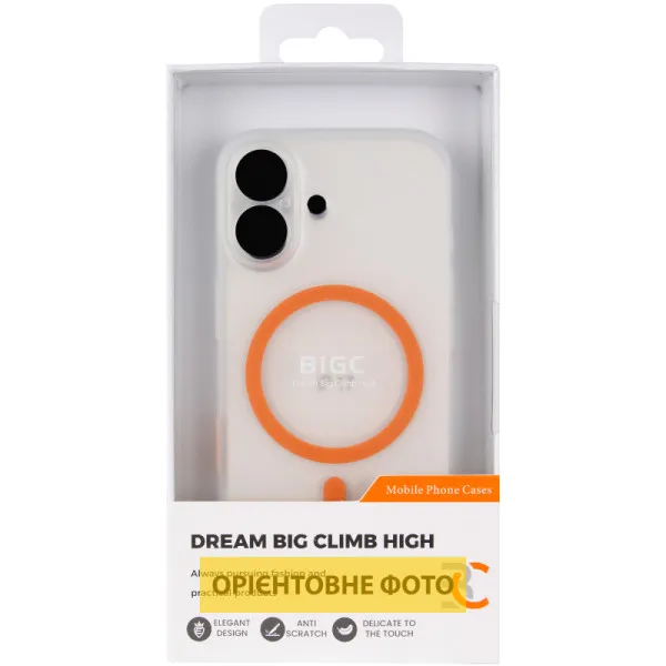 Чохол PC Slim Matte with Magnetic Fit (camera button) для Apple iPhone 16 (6.1") — Помаранчевий — фото 2 Чохол PC Slim Matte with Magnetic Fit (camera button) для Apple iPhone 16 (6.1") — Помаранчевий — фото 2