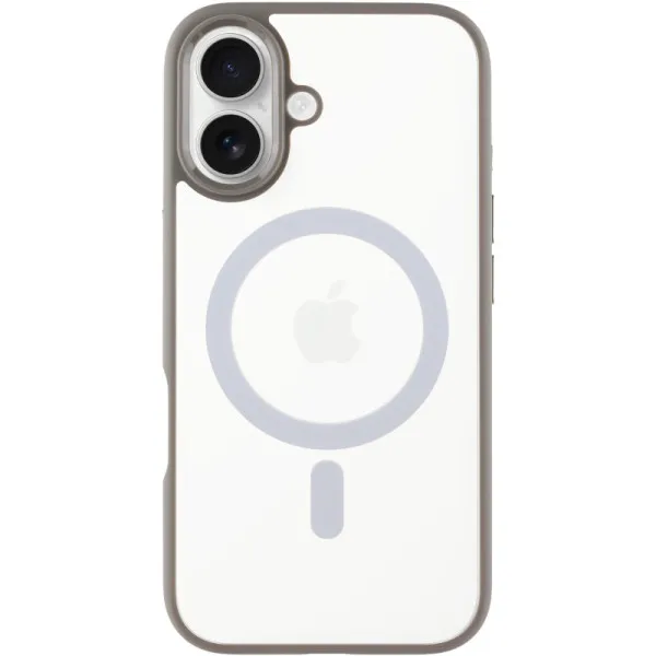 TPU+PC чохол Blueo Skin Friendly Frosted with Magnetic Fit для Apple iPhone 16 (6.1") — Сірий — фото 4