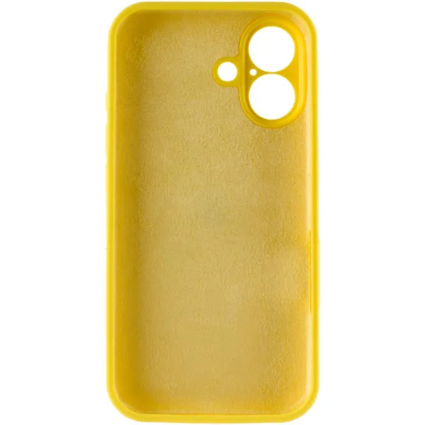 Чехол Silk Full Camera Protective (AA) NO LOGO для Apple iPhone 16 (6.1") — Желтый — фото 4 Чехол Silk Full Camera Protective (AA) NO LOGO для Apple iPhone 16 (6.1") — Желтый — фото 4