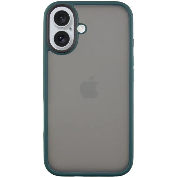 TPU+PC чехол Metal Buttons для Apple iPhone 16 (6.1") — Зеленый — фото 1