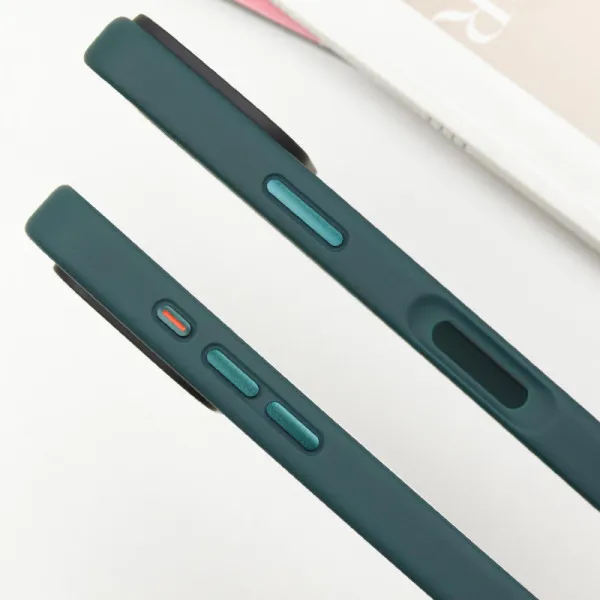 TPU+PC чехол Metal Buttons для Apple iPhone 16 (6.1") — Зеленый — фото 2