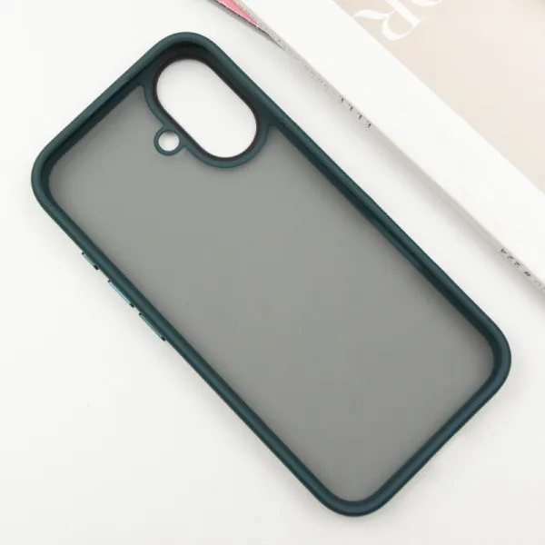 TPU+PC чехол Metal Buttons для Apple iPhone 16 (6.1") — Зеленый — фото 4