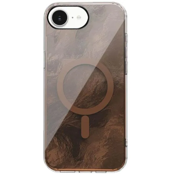 Чехол TPU Shiny Mountain Magnetic Fit для Apple iPhone 16e / 17e (6.1") — Коричневый — фото 1 Чехол TPU Shiny Mountain Magnetic Fit для Apple iPhone 16e / 17e (6.1") — Коричневый — фото 1