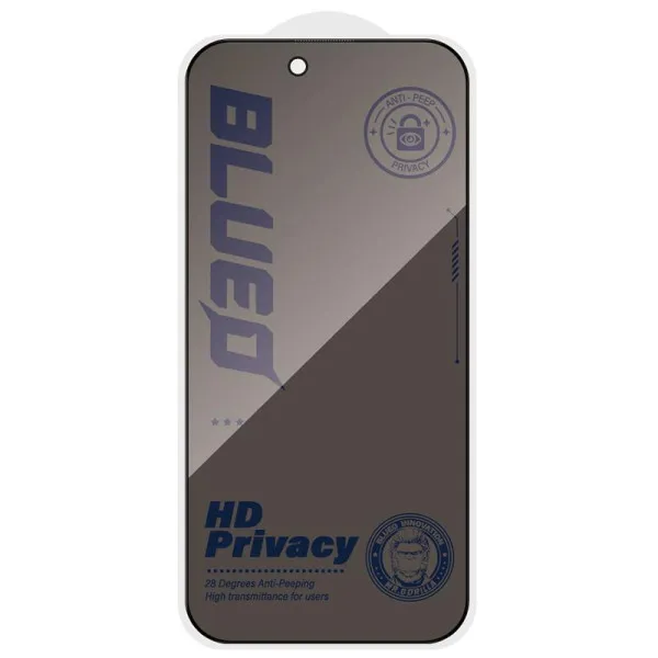 Защитное 2.5D стекло Blueo Full Cover Anti-Peep для Apple iPhone 17 Air (6.5") — Черный — фото 2