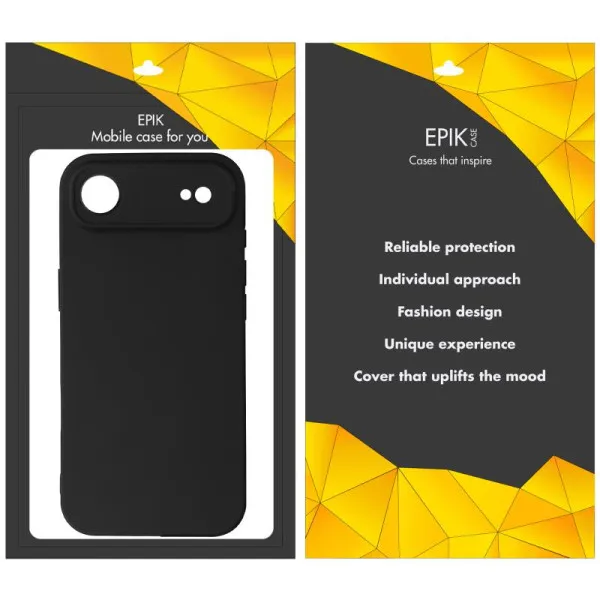 Чехол TPU Epik Black Full Camera для Apple iPhone 17 Air (6.5") — Черный — фото 2 Чехол TPU Epik Black Full Camera для Apple iPhone 17 Air (6.5") — Черный — фото 2