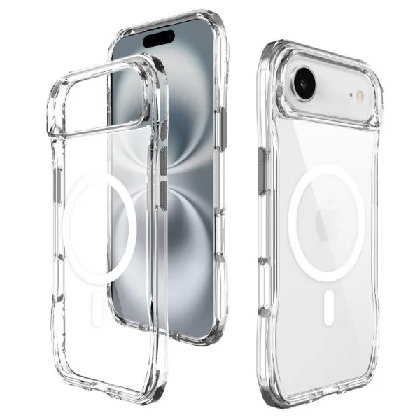 Чехол TPU Space Octagon with Magnetic Fit для Apple iPhone 17 Air (6.5") — Прозрачный — фото 4 Чехол TPU Space Octagon with Magnetic Fit для Apple iPhone 17 Air (6.5") — Прозрачный — фото 4