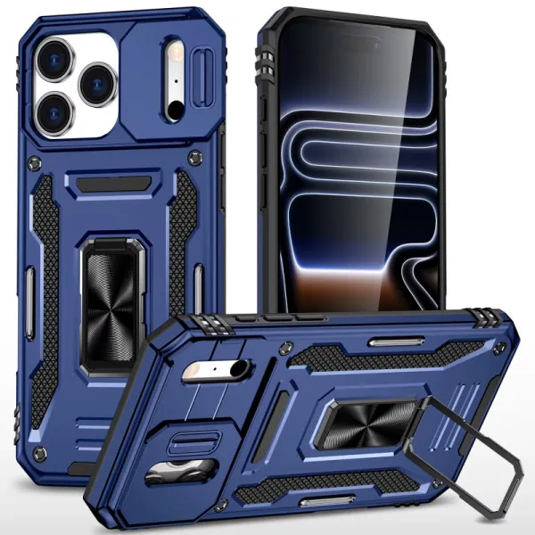 Ударостійкий чохол Camshield Army Ring для Apple iPhone 17 Pro Max / 18 Pro Max (6.9") — Синій — фото 2 Ударостійкий чохол Camshield Army Ring для Apple iPhone 17 Pro Max / 18 Pro Max (6.9") — Синій — фото 2