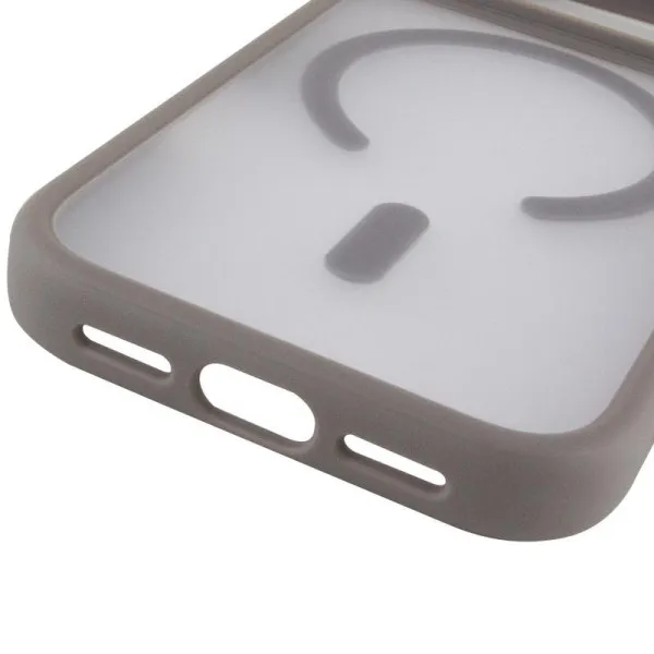 TPU+PC чехол Metal Buttons with Magnetic Fit для Apple iPhone 17 Pro Max (6.9") — Серый — фото 5 TPU+PC чехол Metal Buttons with Magnetic Fit для Apple iPhone 17 Pro Max (6.9") — Серый — фото 5