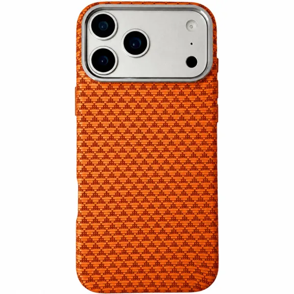 Чохол TPU+PC KVZV Triangular Pattern with Magnetic Fit для Apple iPhone 17 Pro Max / 18 Pro Max 6.9 — Помаранчевий — фото 1 Чохол TPU+PC KVZV Triangular Pattern with Magnetic Fit для Apple iPhone 17 Pro Max / 18 Pro Max 6.9 — Помаранчевий — фото 1