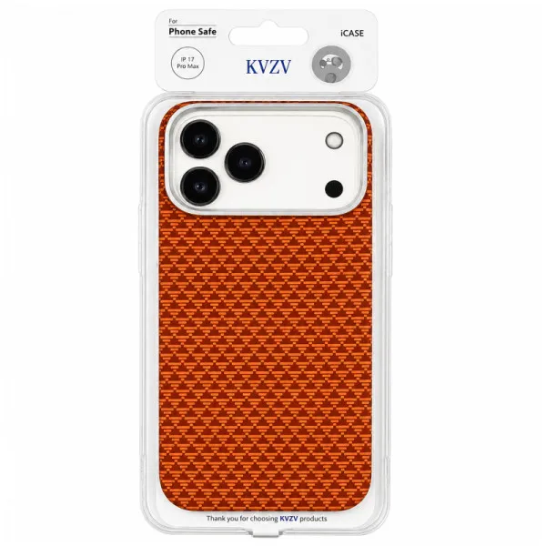 Чохол TPU+PC KVZV Triangular Pattern with Magnetic Fit для Apple iPhone 17 Pro Max / 18 Pro Max 6.9 — Помаранчевий — фото 2 Чохол TPU+PC KVZV Triangular Pattern with Magnetic Fit для Apple iPhone 17 Pro Max / 18 Pro Max 6.9 — Помаранчевий — фото 2