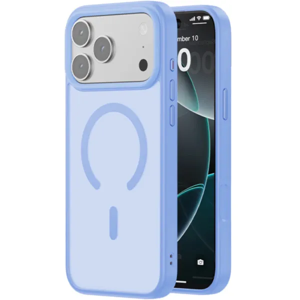 TPU+PC чехол Blueo Skin Friendly Frosted with Magnetic Fit для Apple iPhone 17 Pro Max / 18 Pro Max — Голубой TPU+PC чехол Blueo Skin Friendly Frosted with Magnetic Fit для Apple iPhone 17 Pro Max / 18 Pro Max — Голубой