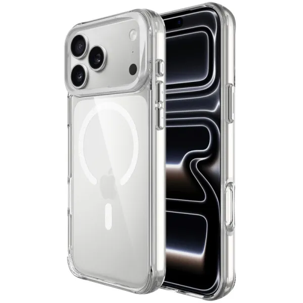 Чехол TPU Space Case Apex with Magnetic Fit для Apple iPhone 17 Pro Max / 18 Pro Max (6.9") — Серебряный — фото 2 Чехол TPU Space Case Apex with Magnetic Fit для Apple iPhone 17 Pro Max / 18 Pro Max (6.9") — Серебряный — фото 2