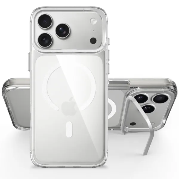 Чехол TPU Space Case Apex with Magnetic Fit для Apple iPhone 17 Pro Max / 18 Pro Max (6.9") — Серебряный — фото 4 Чехол TPU Space Case Apex with Magnetic Fit для Apple iPhone 17 Pro Max / 18 Pro Max (6.9") — Серебряный — фото 4