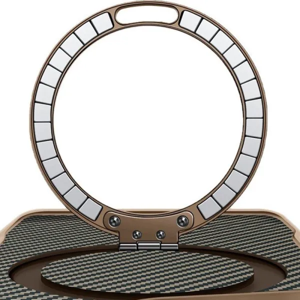 TPU+PC чохол Metal Buttons with Magnetic Fit Carbon Ring для Apple iPhone 17 Pro / 18 Pro (6.3") — Золотий — фото 2 TPU+PC чохол Metal Buttons with Magnetic Fit Carbon Ring для Apple iPhone 17 Pro / 18 Pro (6.3") — Золотий — фото 2