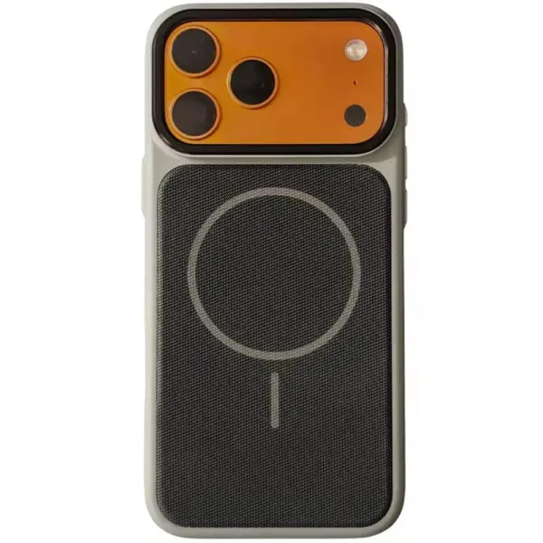 Чехол PC Textile Hybrid with Magnetic Fit для Apple iPhone 17 Pro / 18 Pro (6.3") — Серый — фото 1 Чехол PC Textile Hybrid with Magnetic Fit для Apple iPhone 17 Pro / 18 Pro (6.3") — Серый — фото 1