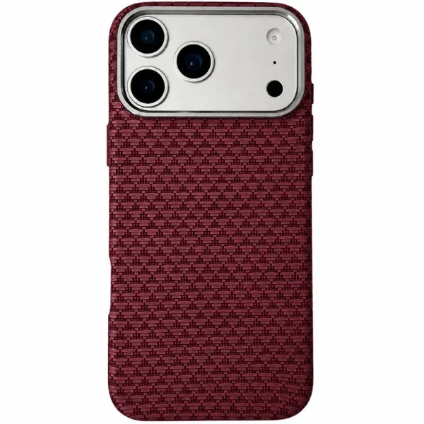 Чехол TPU+PC KVZV Triangular Pattern with Magnetic Fit для Apple iPhone 17 Pro / 18 Pro (6.3") — Красный — фото 1 Чехол TPU+PC KVZV Triangular Pattern with Magnetic Fit для Apple iPhone 17 Pro / 18 Pro (6.3") — Красный — фото 1