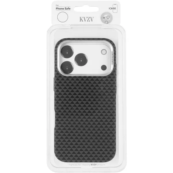 Чехол TPU+PC KVZV Triangular Pattern with Magnetic Fit для Apple iPhone 17 Pro / 18 Pro (6.3") — Черный — фото 2 Чехол TPU+PC KVZV Triangular Pattern with Magnetic Fit для Apple iPhone 17 Pro / 18 Pro (6.3") — Черный — фото 2