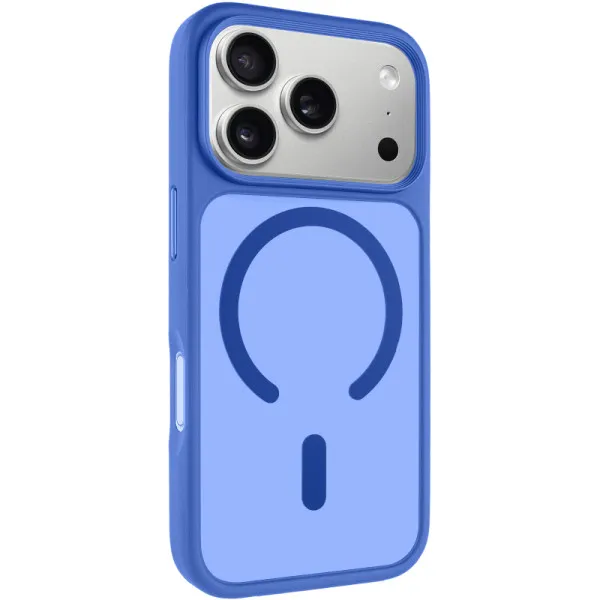 TPU+PC чехол Metal Buttons with Magnetic Fit для Apple iPhone 18 Pro / 17 Pro (6.3") — Голубой TPU+PC чехол Metal Buttons with Magnetic Fit для Apple iPhone 18 Pro / 17 Pro (6.3") — Голубой