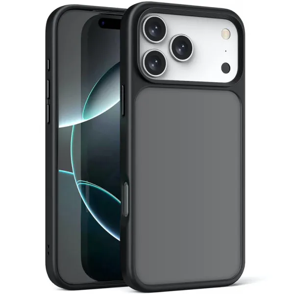 TPU+PC чехол Metal Buttons для Apple iPhone 18 Pro / 17 Pro (6.3") — Черный — фото 5