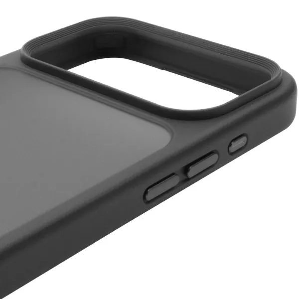 TPU+PC чехол Metal Buttons для Apple iPhone 18 Pro / 17 Pro (6.3") — Черный — фото 3