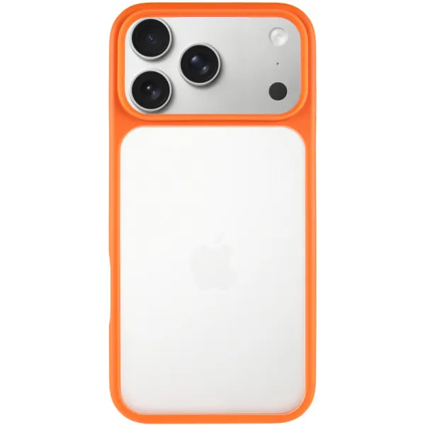 TPU+PC чехол Metal Buttons для Apple iPhone 18 Pro / 17 Pro (6.3") — Оранжевый — фото 1